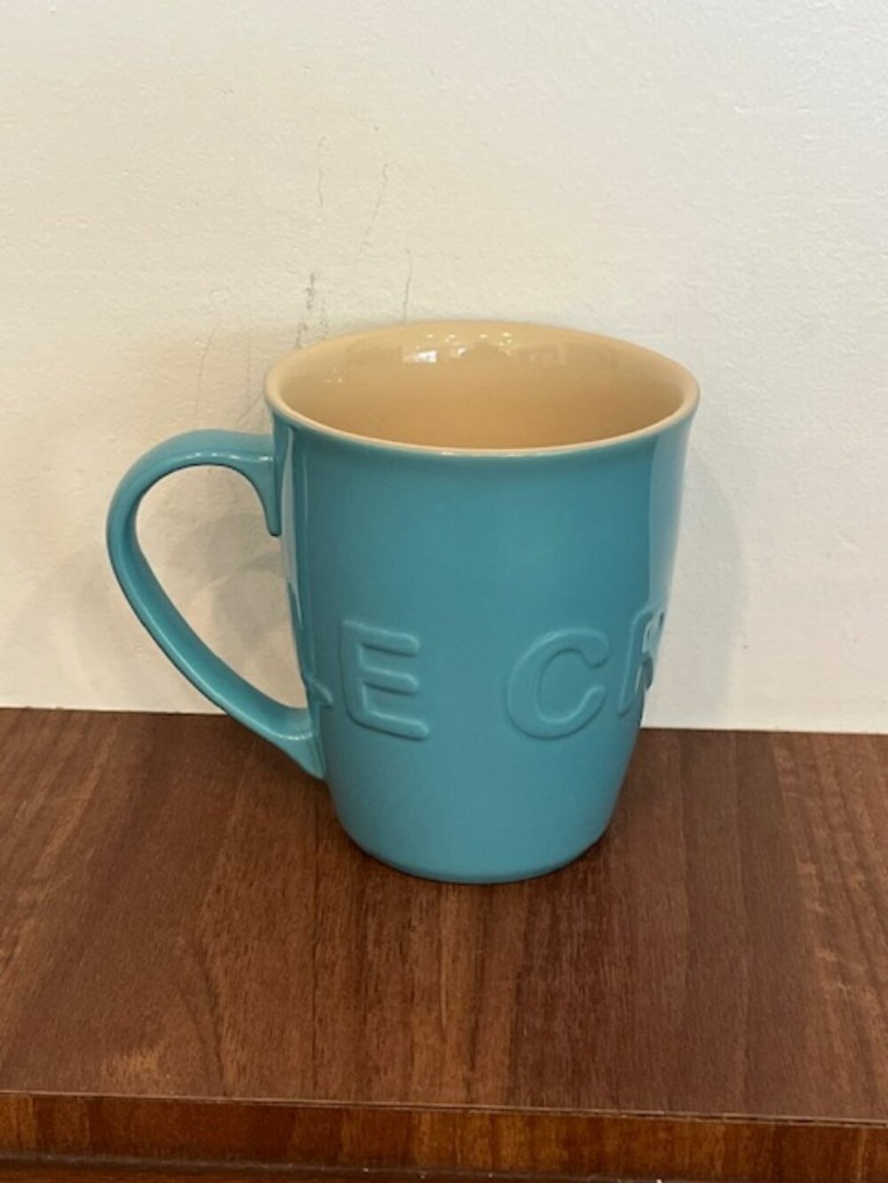 Le Creuset Large Logo Coffee Mug Blue/Deep Teal 580ml, Stoneware